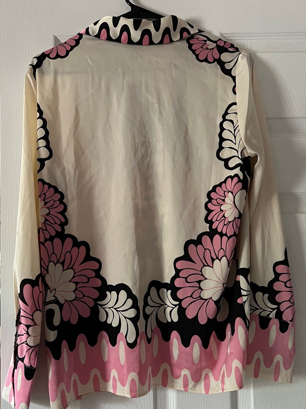 Rachel Zoe Pink & Black Floral Button-Up Blouse - Picture 2 of 3
